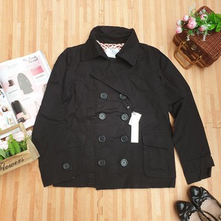 Retro Girl เสื้อแจ็คเก็ต อก : 38  นิ้ว กันหนาว สีดำ สินค้ามือ 1 จากญี่ปุ่น สีดำ