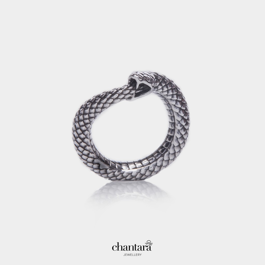 ภาพหน้าปกสินค้าแหวนงู งูกินหาง แหวนรมดำ แหวชาย แหวนแฟชั่น "Ouroboros Ring" แหวนอัญมณี แหวนมงคล แหวนโชคลาภ แถมฟรีผ้าเช็ดแหวน