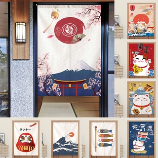 ผ้าม่านประตู ฮวงจุ้ย ฮวงจุ้ย ลายแมวนําโชค สีสันสดใส สไตล์ญี่ปุ่น สําหรับตกแต่งบ้าน ห้องครัว คาเฟ่