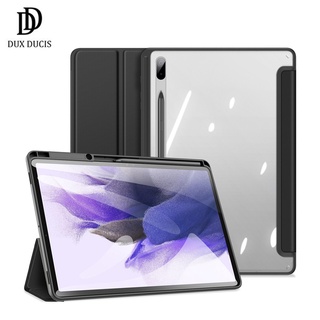 Dux Ducis เคสโทรศัพท์มือถือหนัง Pu ใส กันกระแทก พร้อมฝาหลัง สําหรับ Samsung Galaxy Tab S8 S8 Ultra