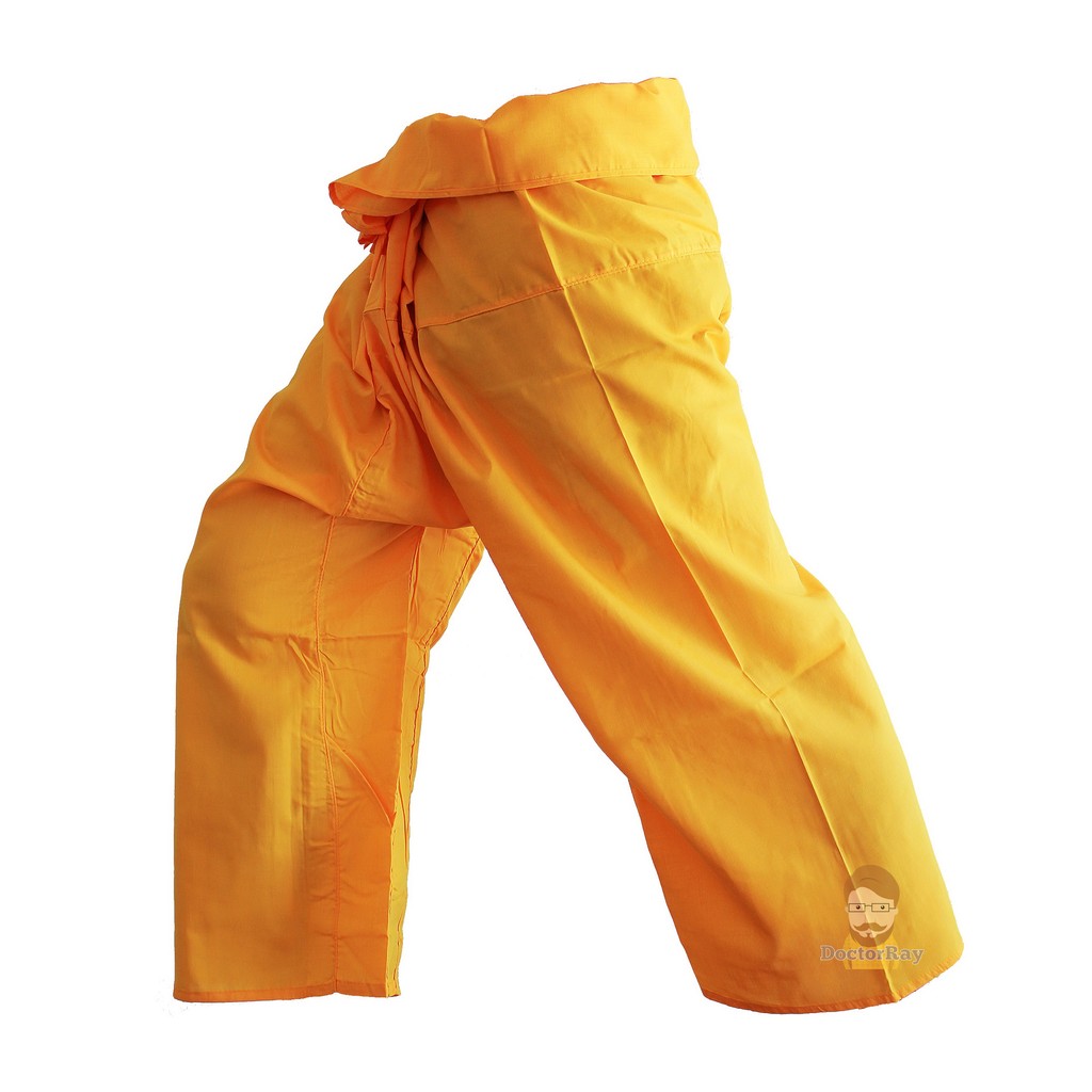 กางเกงเล-สีเหลืองดอกคูณ-แบบยาว-thai-fisherman-pants