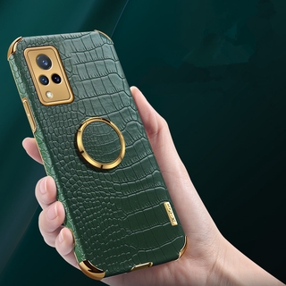 ภาพขนาดย่อของภาพหน้าปกสินค้าVIVO V21 5G Case เคส Finger Ring Stand Vehicle Magnetic Features Phone Case เคสโทรศัพท High Quality Leather Protective Back Cover จากร้าน chuang168.th บน Shopee ภาพที่ 6