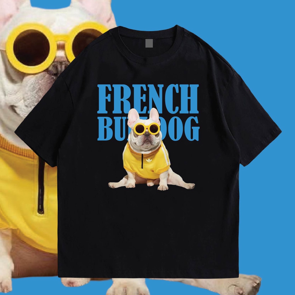 มีของพร้อมส่ง-เสื้อยืด-french-bulldog-summer-cotton-100