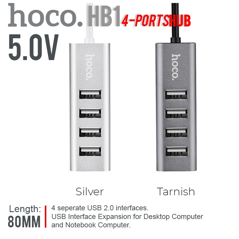 ภาพหน้าปกสินค้าHoco HB1 Ports HUB อุปกรณ์เพิ่มช่อง USB ใช้งานง่าย สินค้าของแท้100% จากร้าน klongthom_comshop บน Shopee