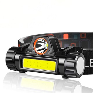 ไฟฉายคาดหัว Outdoor ไฟฉายชาร์จไฟ USB Rechargeable Headlight