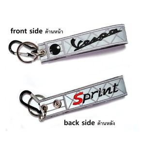 ภาพหน้าปกสินค้าพวงกุญแจ VESPA SPRINT PIAGGIO สะท้อนแสง สีเทา ทำจากผ้าปักลาย  HONDA MOTORCYCLE BIKER RELECTIVE KEYCHAIN ที่เกี่ยวข้อง