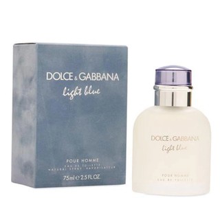 Dolce &amp; Gabbana Light Blue Pour Homme Eau de Toilette Natural Spray 2.5oz, 75ml