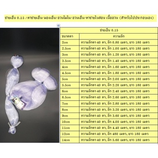 ข่ายเอ็น 0.15 ลึก 40 ตา, มองเอ็น อวนโมโน อวนเอ็น (เนื้ออวนเปล่าสำหรับประกอบเอง)