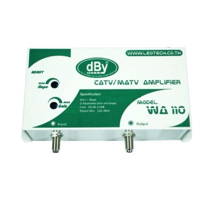 DBY Booster 30 dB ขยายสัญญาณ RF สำหรับทีวีดิจิตอล ที่ใช้ดูหลายๆ จุด ...