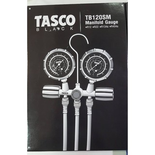 TASCO แทสโก้ แท้ TB120SM เกจวัดนำ้ยา เกจคู่ R12 R22 R134a R404a Hose 150 CM. 600, 3000psi