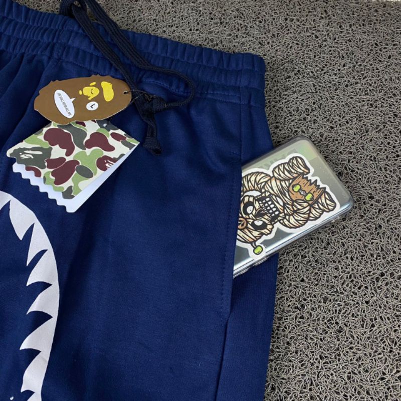 กางเกง-joger-a-bathing-ape-shark-wgm-navy-คุณภาพพรีเมี่ยม