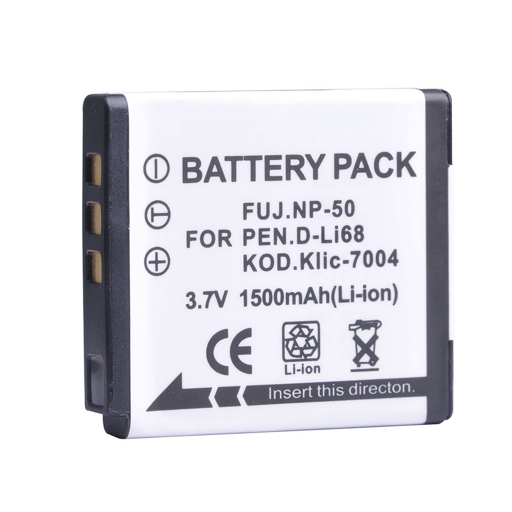 1500MAh NP-50 KLIC-7004 D-Li68แบตเตอรี่สำหรับ Fujifilm FinePix F50FD ...
