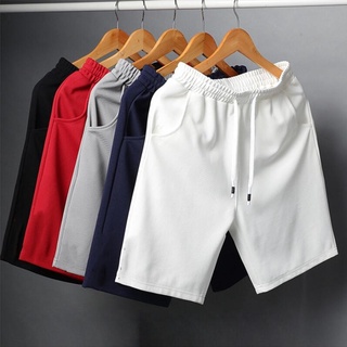 M-5XL กางเกงขาสั้น Mens Quick-drying Casual Sports Shorts Men Plain Running Fitness Short Pants with Pockets