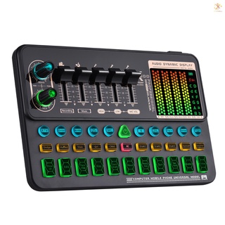 ภาพหน้าปกสินค้าMuslady SK500 Portable Live Sound Card Voice Changer Device Audio Mixer Built-in Multiple Sound Effects ที่เกี่ยวข้อง