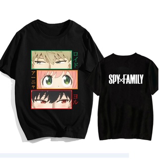 เสื้อยืดแขนสั้นลําลอง ผ้าฝ้าย ทรงหลวม ลายการ์ตูนอนิเมะ SPY X FAMILY สไตล์ญี่ปุ่น แฟชั่นฤดูร้อน สําหรับผู้หญิง XS-4XL-5XL
