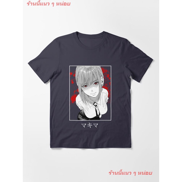 new-chainsaw-man-makima-t-shirt-เสื้อยืดพิมพ์ลาย-เสื้อยืดลายการ์ตูน-คอกลม-cotton-แฟชั่น-unisex
