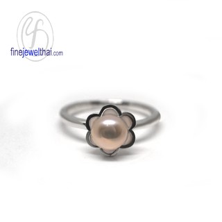 Finejewelthai แหวนมุก-แหวนเงิน-มุกแท้-แหวนวินเทจ/ Freshwater Pearl-Silver-Ring-R1330pl