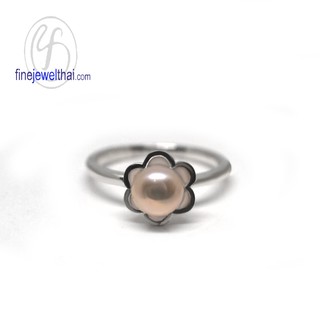 Finejewelthai แหวนมุก-แหวนเงิน-มุกแท้-แหวนวินเทจ/ Freshwater Pearl-Silver-Ring-R1330pl