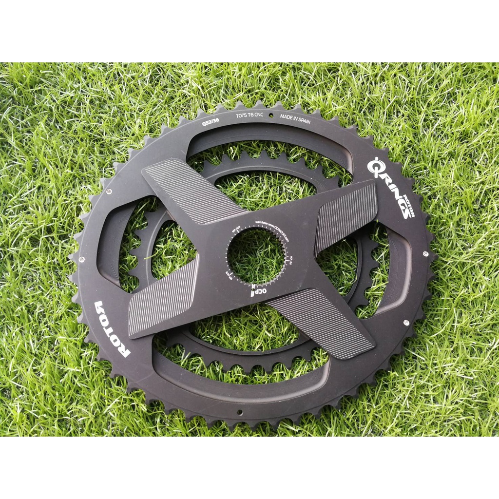 ใบสำหรับจานหน้า-rotor-q-ring-oval-chainrings-52-36t-black