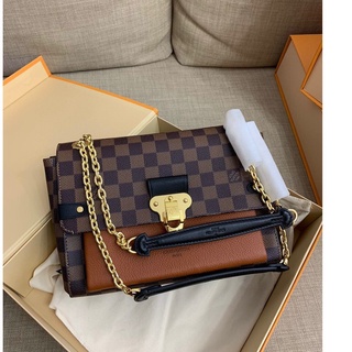 พรี Lv louis vuitton VAVIN PMกระเป๋าสะพายกระเป๋าสะพายไหล่กระเป๋าสะพายข้าง กระเป๋าโซ่หนังแท้กระเป๋าแฟชั่น