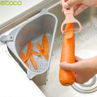 Ecoco ชั้นวางมุมซิงค์ กรองเศษอาหาร ที่แขวนซิงค์ล้างจาน เข้ามุมอ่างล้างจาน กันเศษอาหารอุดตันท่อ