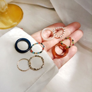 ภาพหน้าปกสินค้าชุดแหวนมุกคริสตัลเรซิ่น 4 ชิ้น / ชุด ที่เกี่ยวข้อง