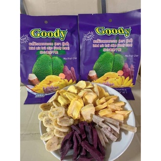 ภาพหน้าปกสินค้ารวมผลไม้อบกรอบ 230 กรัม (ขนุน กล้วย มันเทศ มันม่วง เผือก) ตรา Goody พลไม้รวมอบกรอบ ตรา กู๊ดดี้ Dried mix fruit chips ที่เกี่ยวข้อง