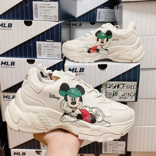 รองเท้า Mlb X  Disney   มาพร้อมกล่อง สีขาว  ของแท้