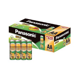 ถ่านไฟฉาย Panasonic GOLD ขนาด D และ AA  ก้อนเขียว (ขายยกล่อง)