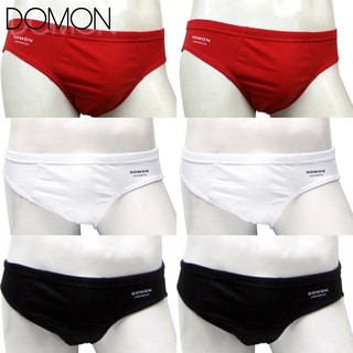 DOMON  UNDERWEAR U1 3สี 1 เซต 6 ตัว (แดง2 ขาว2 ดำ2)