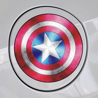 สติกเกอร์ติดกระจกรถยนต์ Marvel Avengers Shield Captain America Shield การ์ตูนสุดเท่ สร้างสรรค์ ฝาถังน้ํามันเชื้อเพลิง รถจักรยานยนต์ คอมพิวเตอร์
