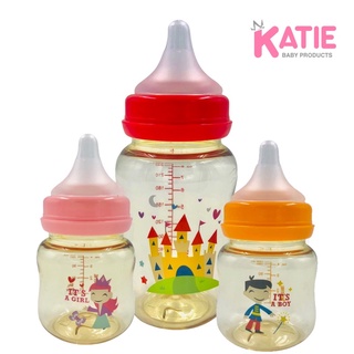 สินค้า KATIE (เคที่) 🌈 ขวดนมเด็ก ขวดนมสีชา ขวดนมคอกว้าง ขนาด 4 และ 8 ออนซ์ ผลิตจาก Tritan​ Premium Gold