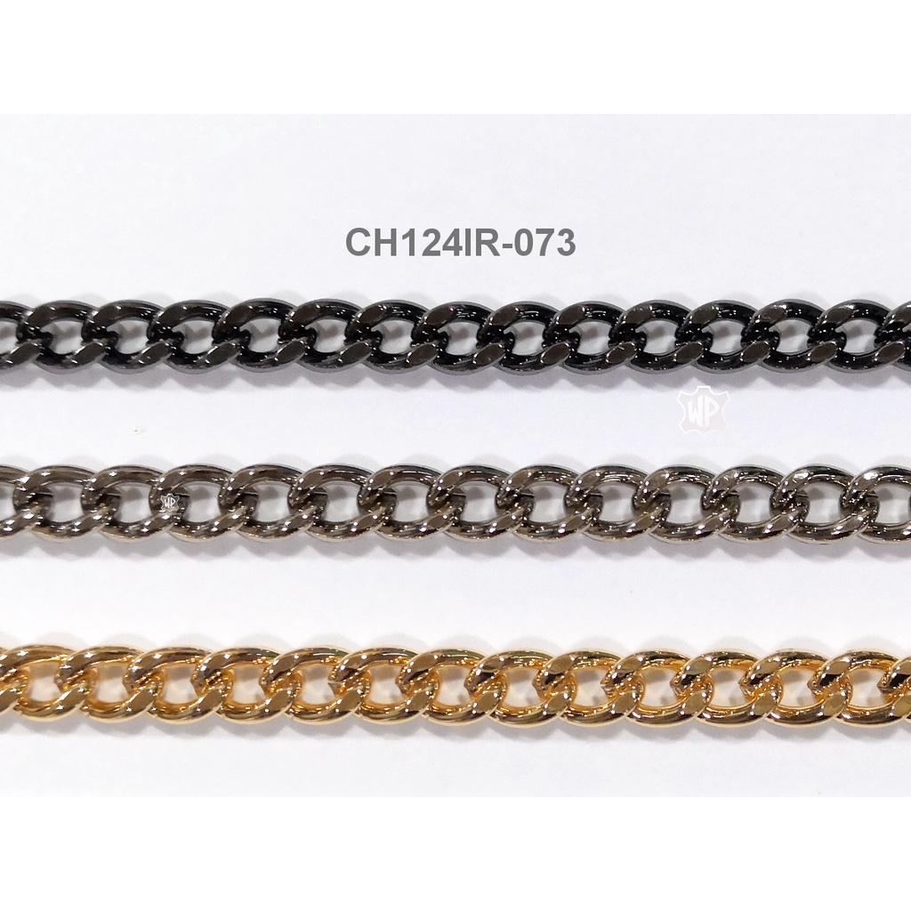 ภาพหน้าปกสินค้าCH124 IR - 073 โซ่เหล็กชุบเคลือบโลหะ โซ่สำหรับสายกระเป๋า ยาว1เมตรขึ้นไป bag chain 1m. จากร้าน pm_accessories_wp บน Shopee