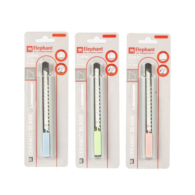 มีดคัตเตอร์ เซรามิค คมมากๆ ไม่เป็นสนิมElephant Cutter PC-901 ตราช้าง ...