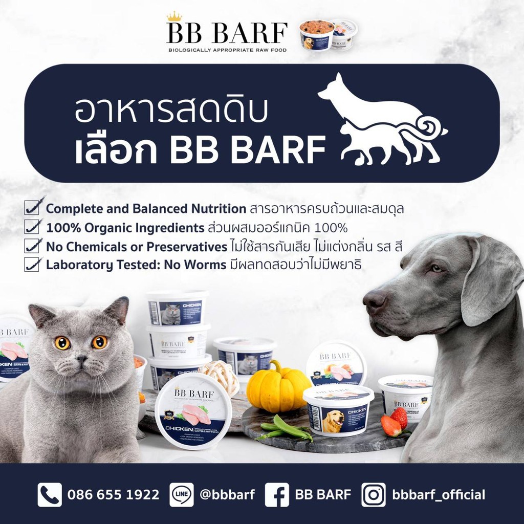 อาหารบาร์ฟ-bb-barf-อาหารสดดิบแช่แข็งสำหรับสุนัข-สูตรไก่-set-a