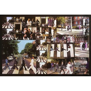 โปสเตอร์ The Beatles เดอะ บีเทิลส์ วง ดนตรี ร็อกแอนด์โรล รูป ภาพ ติดผนัง สวยๆ poster 34.5x23.5นิ้ว(88 60 ซม.โดยประมาณ)