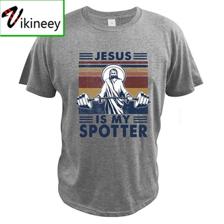 เสื้อยืดผ้าฝ้ายพิมพ์ลาย เสื้อยืด ผ้าฝ้าย 100% พิมพ์ลาย Jesus Is My Spotter God Christian สไตล์วินเทจ แฟชั่นฤดูร้อน สําหร