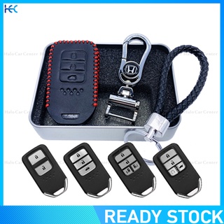 สินค้า 【Ready Stock】100% Genuine Leather Key Cover For Honda City HRV BRV JAZZ CRV ACCORD CIVIC-BOX
