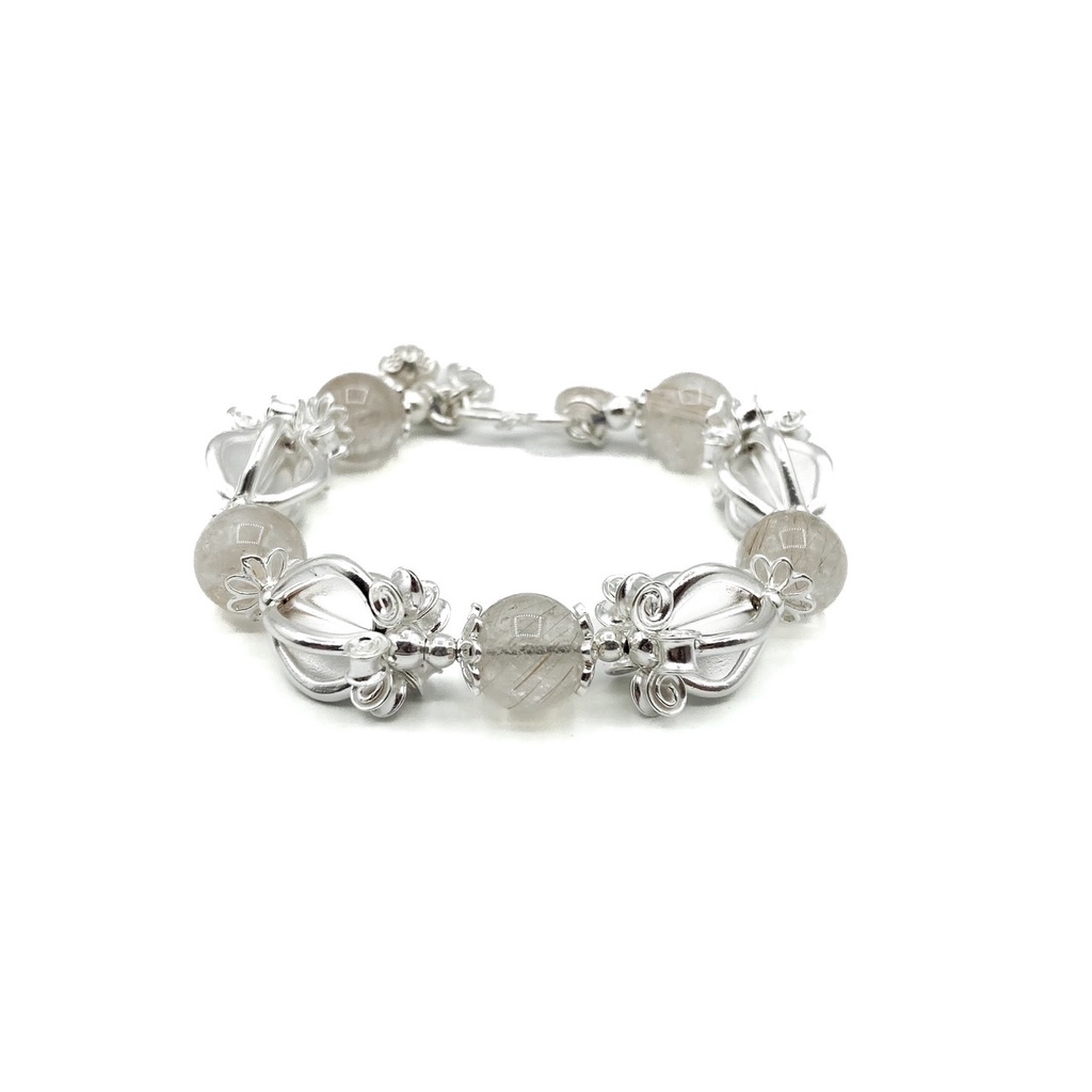 สร้อยข้อมือดอกรักเงินแท้-ร้อยหินไหมทอง-dsp-925-sterling-silver-golden-rutile-quartz-charm-bracelet-cfs0010