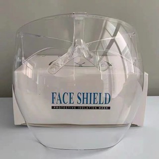 ภาพหน้าปกสินค้าFace shield (พร้อมส่ง) เฟสชิว หน้ากากคลุมหน้า ช่วยป้องกันละอองฝอย หน้ากากใส หน้ากากกันน้ำลาย Face Sheild พร้อมส่ง ที่เกี่ยวข้อง
