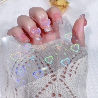 สติ๊กเกอร์ติดเล็บ 3D ลายการ์ตูน ชนิดลอกแปะได้ Nail Sticker สติ๊กเกอร์เลเซอร์