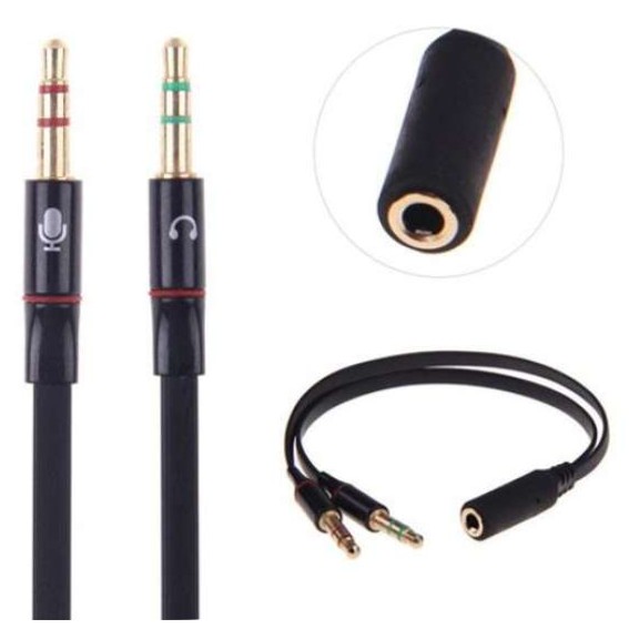 newalitech-headphone-mic-audio-y-splitter-cable-female-to-dual-male-adapter-converter-durable-convenient-practical-black