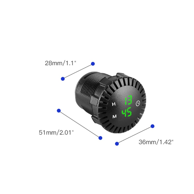 edb-นาฬิกาดิจิทัล-led-12v-24v-สําหรับติดแดชบอร์ดรถยนต์-รถมอเตอร์ไซค์-atv-สกูตเตอร์