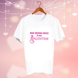 เสื้อยืดสีขาว สั่งทำ เสื้อดารา Fanmade เสื้อแฟนเมด เสื้อแฟนคลับ เสื้อยืด CBC4 Bae Seong Woo is my valentine