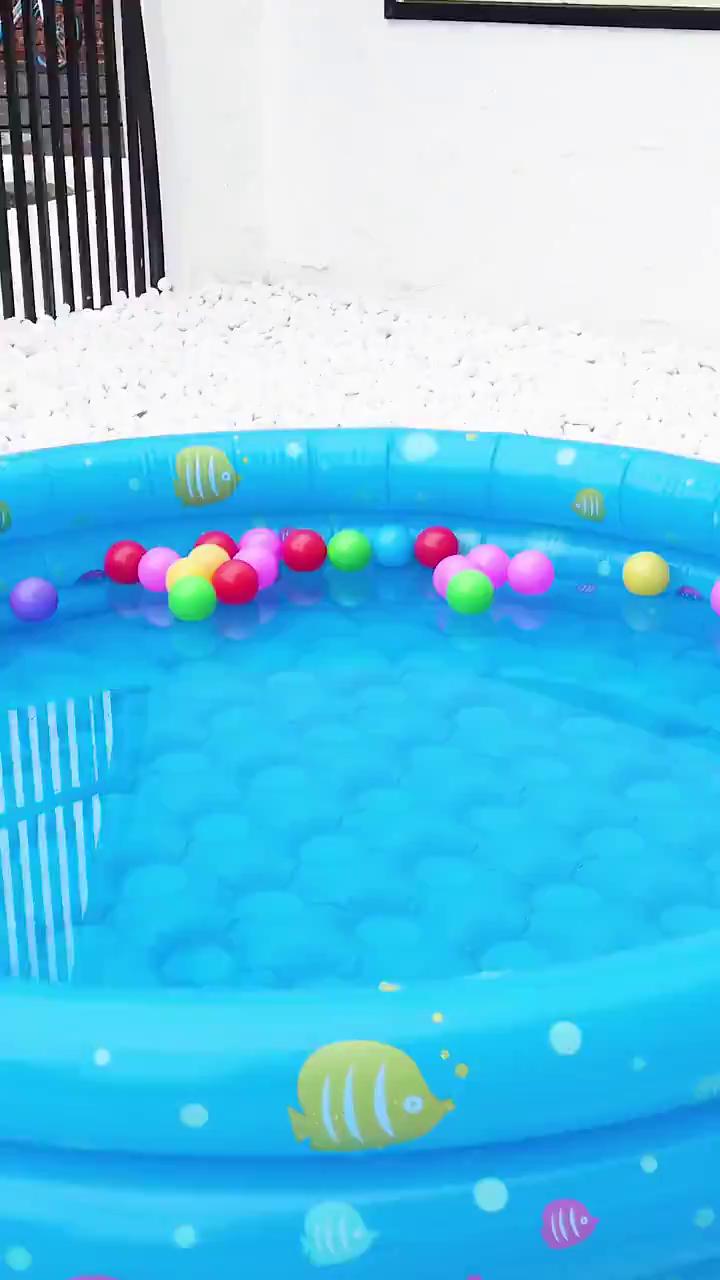 สระน้ำเป่าลม-สระว่ายน้ำเป่าลมสระว่ายน้ำเด็ก-สระ3ชั้น-คละสี-ไม่สามารถเลือกสีได้นะคะ-3-ขนาด-สูง30cm-ไม่แถมบอล-ของเล่นเด็ก