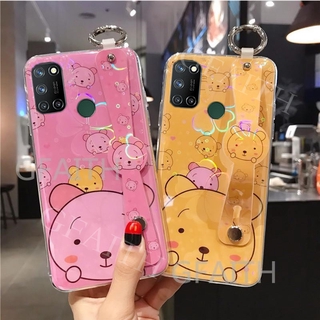In Stock เคส Realme 7i / Realme C17 New 2020 Casing Case Cute Cartoon Bear Silicone Colorful Cherry Blossoms Back Cover Phone Case เคสโทรศัพท์ RealmeC17 Realme7i 7 i