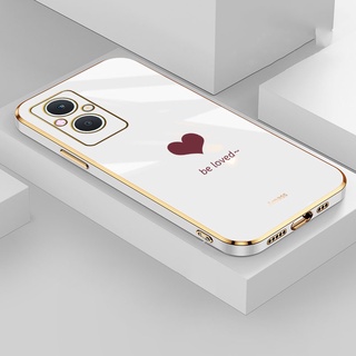 Oppo Reno 8Z reno8Z 5G เคสโทรศัพท์มือถือ ยาง เคลือบเงา กันกระแทก ลายหัวใจ มีสไตล์ พร้อมสายคล้อง สําหรับ OPPO Reno 8Z reno8Z 5G