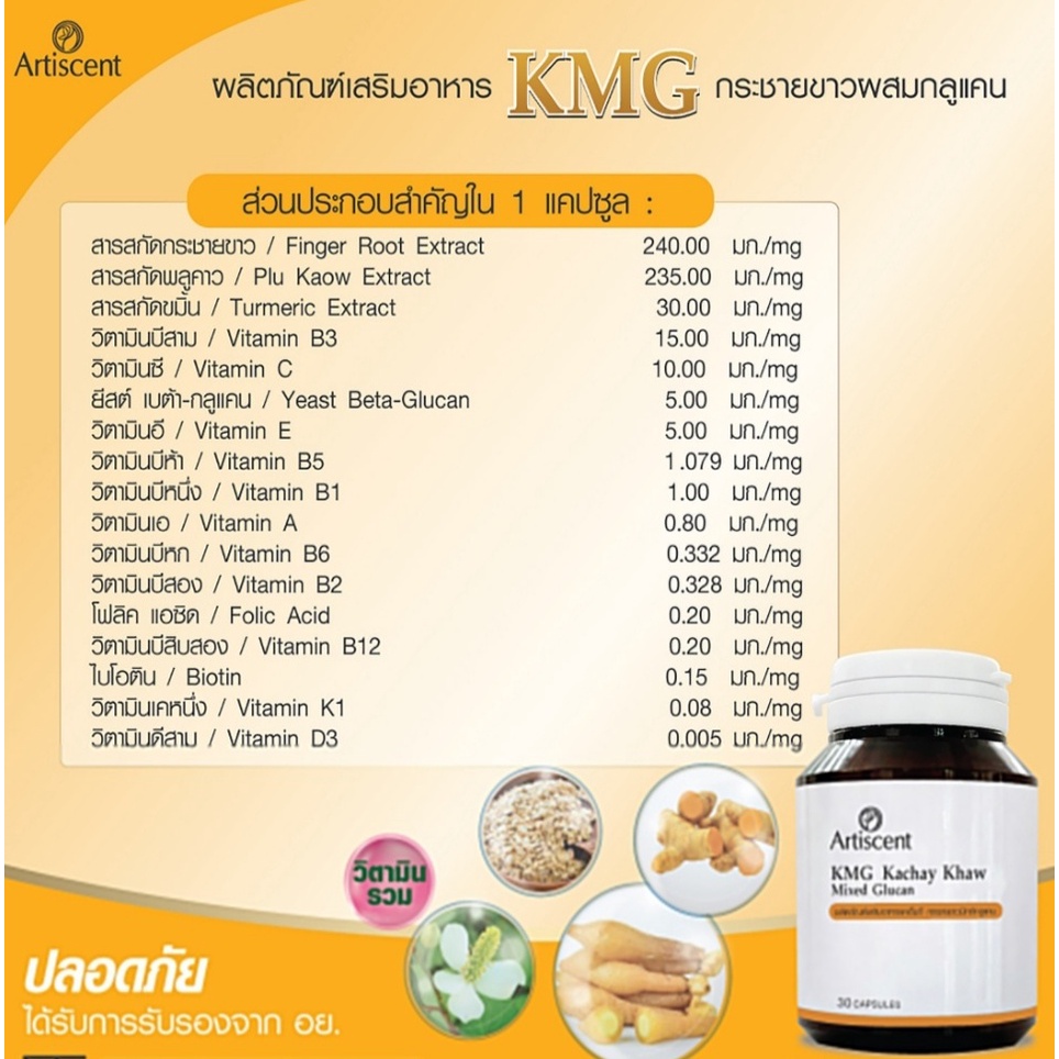 kmg-kachay-khaw-miexed-glucan-เคเอ็มจี-กระชายขาว-มิกซ์กลูแคน-artiscent