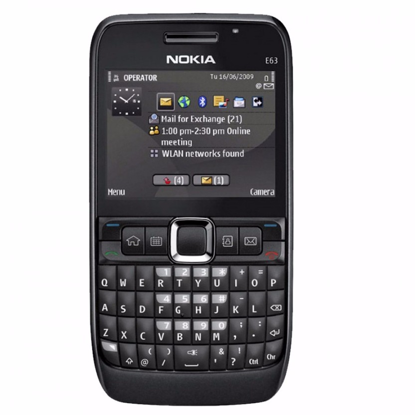 รูปภาพสินค้าแรกของโทรศัพท์มือถือโนเกียปุ่มกด NOKIA E63 (สีดำ) 3G/4G รุ่นใหม่2020