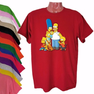 เสื้อครอปสายฝอ - เสื้อยืด SIMPSONS ครอบครัวออกแบบตัวละครเสื้อเชิ้ตแขนสั้น Unisex สําหรับผู้ชายผู้หญ